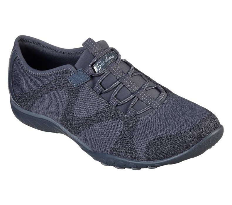 Skechers Dam Mörk Grå Slip On - Relaxed Fit: Breathe-Easy - Opportuknity - Sverige (UWIBQ-1495)